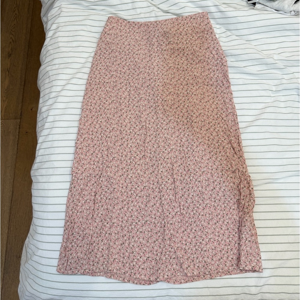 Brandy Melville Blush Floral Maxi Skirt